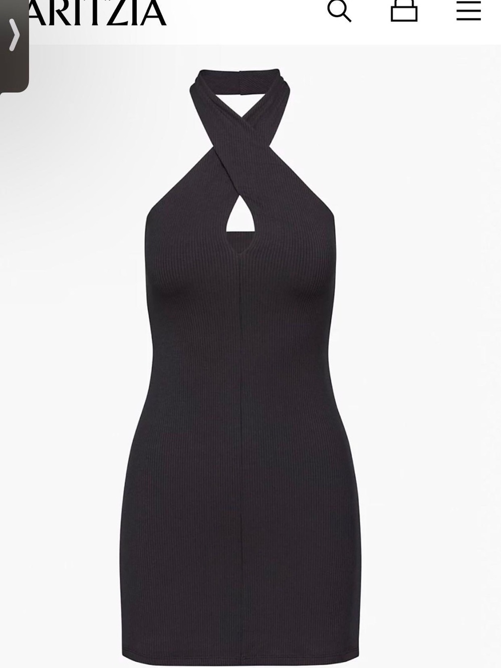 Aritzia Black Halter Sheath Dress